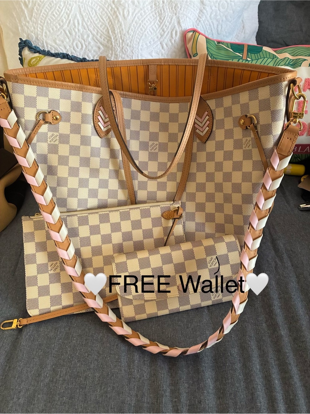 Limited Edition LV MM Neverfull with Pouch and FREE Wallet
